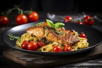 Close-up of food in plate on table