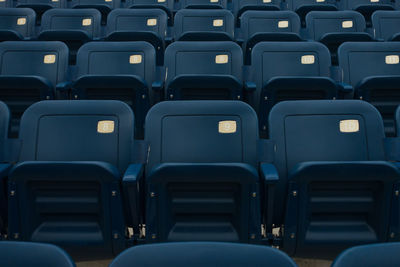 Full frame shot of empty chairs