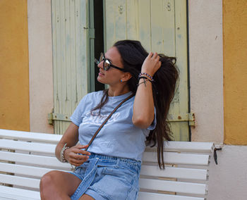 Young woman using mobile phone