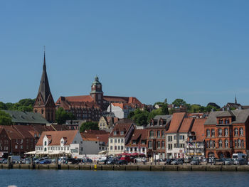 The city of flensburg at the baltic sea