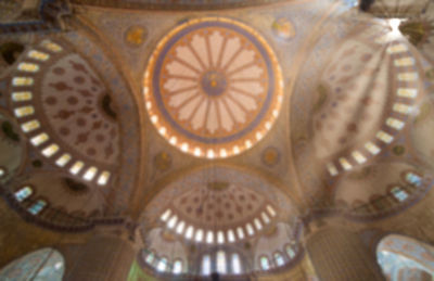 Low angle view of ornate ceiling of building