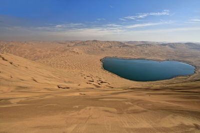 Scenic view of desert against sky