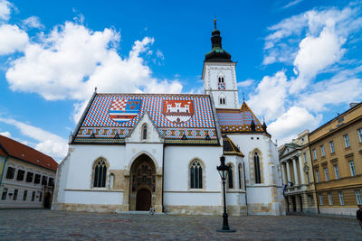 Exterior of st mark church against blue sky