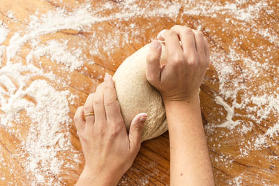 Close-up of woman hand