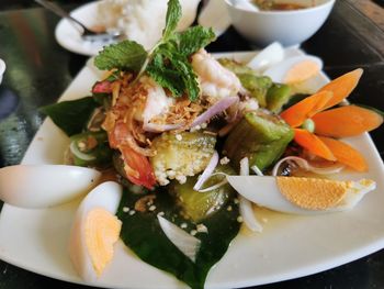 Close-up of salad in plate