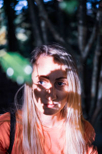 Close-up portrait of young woman