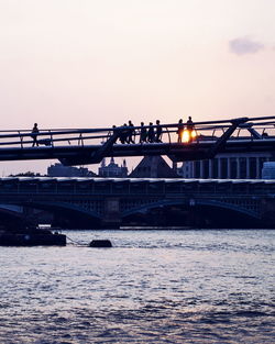 View of bridge over river