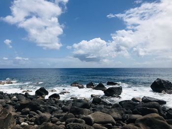 Scenic view of sea against sky