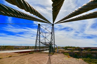 Low angle view of bridge against sky