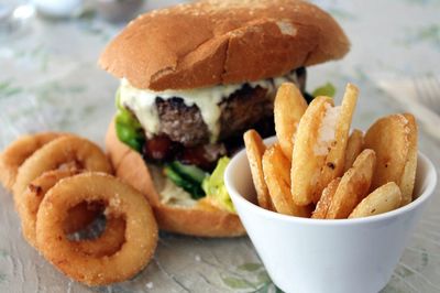 Close-up variety of fast food