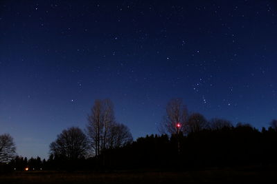 Low angle view of starry sky