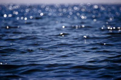 Scenic view of blue sea on sunny day