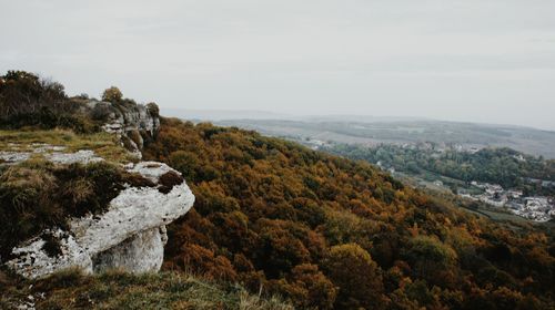 Scenic view of mountain against sky