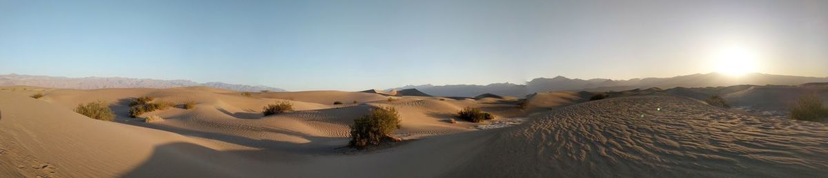 Panoramic view of desert against sky