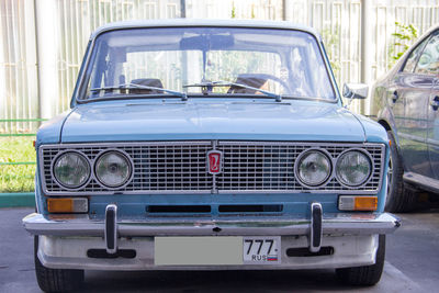 View of vintage car parked