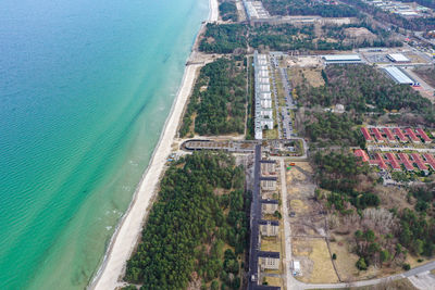 High angle view of former kdf spa prora