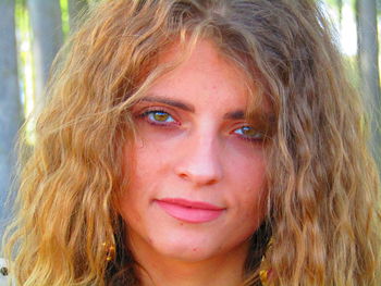 Close-up portrait of a beautiful young woman