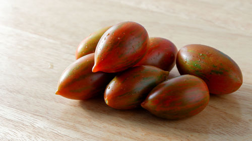 Close-up of fruits on table