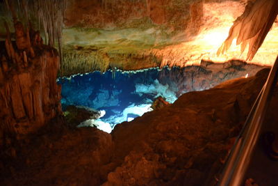 Rock formations in cave