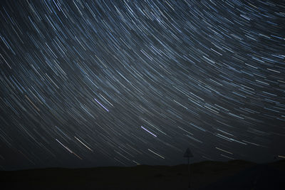 Low angle view of star field against sky at night