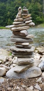 Stack of stones in river