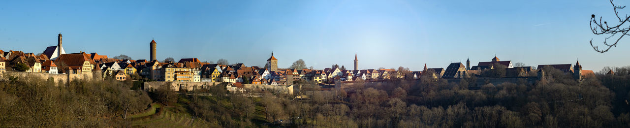 Panoramic view of buildings against sky