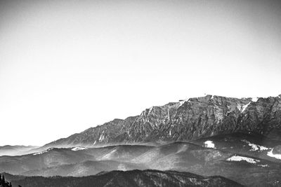 Scenic view of mountains against clear sky