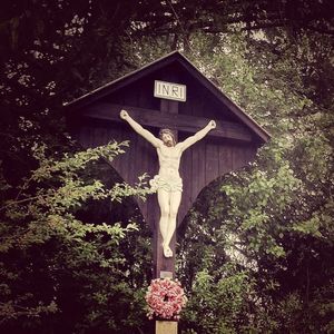 Low angle view of statue