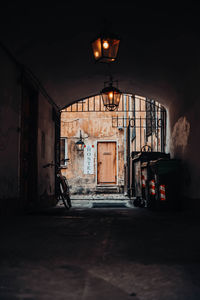 Interior of abandoned building