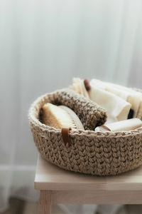 Close-up of bread on table