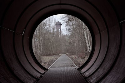 View of empty tunnel