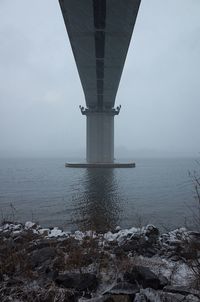 Bridge over sea against sky