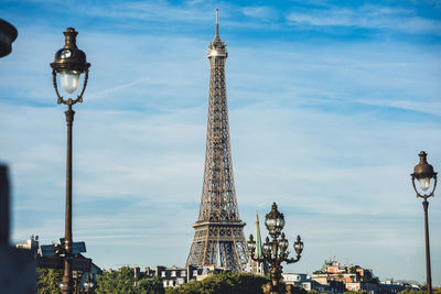 View of eiffel tower against sky