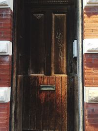 Closed wooden door