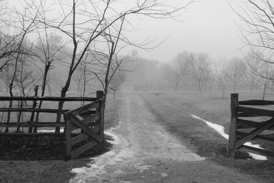 Scenic view of landscape during winter