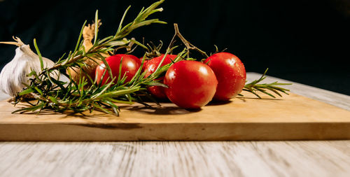 Close-up of tomatoes on table