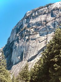 Scenic view of mountains against clear sky