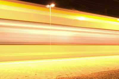 Illuminated lights at night