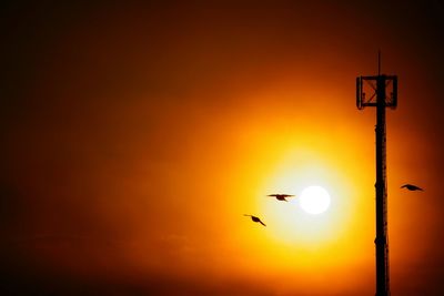 Low angle view of sky at sunset