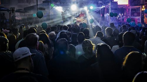 People enjoying at concert