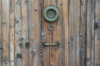 Full frame shot of old wooden door