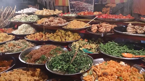 Close-up of vegetables for sale at market stall