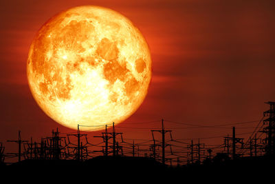 View of orange sky