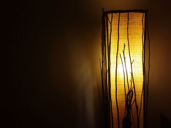 Close-up of silhouette lamp