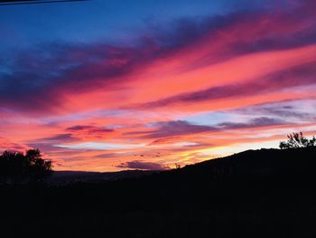 Scenic view of dramatic sky during sunset