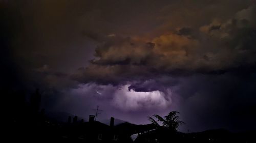 Low angle view of storm clouds in sky