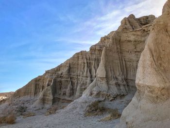 Low angle view of rock formation