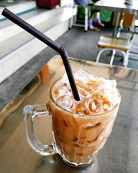 Close-up of coffee on table