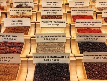 Close-up of food for sale in market