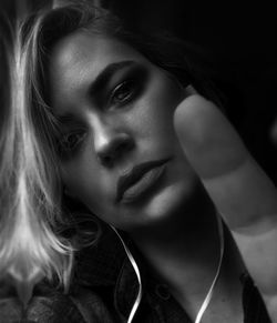 Close-up portrait of young woman